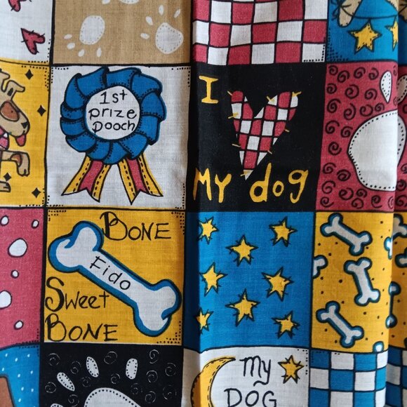 Vintage Hav-A-Hank Dog-Themed Hanky Bandana Woof Woof Quilt Scarf 21x21 NEW - Picture 5 of 5
